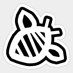 White Line Bumblebee Minimal Sticker